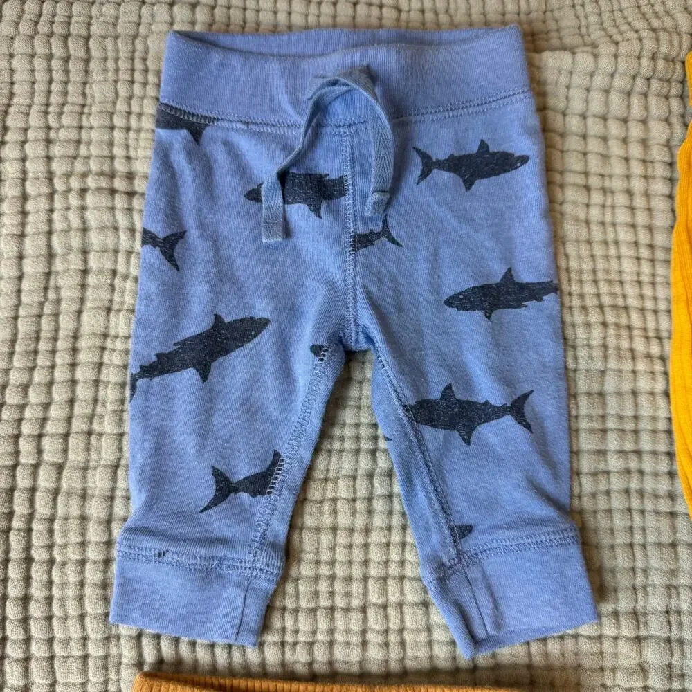 Lot 4 Pairs Baby Pants Leggings Boys 0-3 Months H&M 2-4 Months Mustard Brown